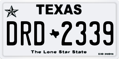 TX license plate DRD2339