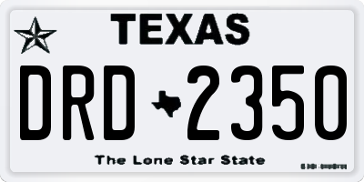 TX license plate DRD2350