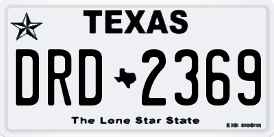 TX license plate DRD2369