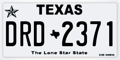 TX license plate DRD2371