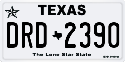 TX license plate DRD2390