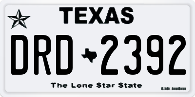 TX license plate DRD2392