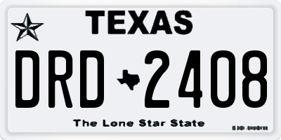 TX license plate DRD2408