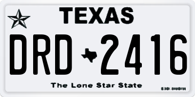 TX license plate DRD2416