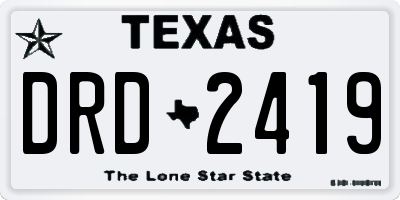 TX license plate DRD2419