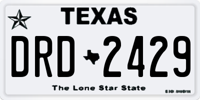 TX license plate DRD2429