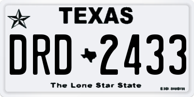 TX license plate DRD2433