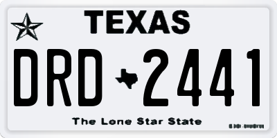 TX license plate DRD2441