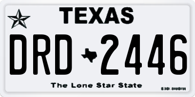 TX license plate DRD2446