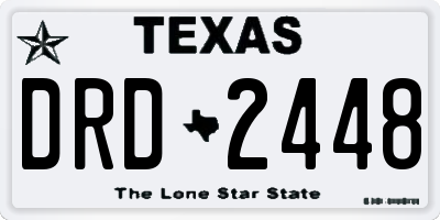 TX license plate DRD2448