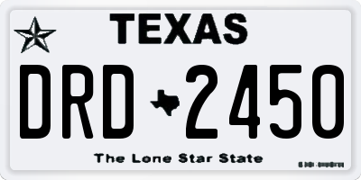 TX license plate DRD2450