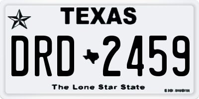 TX license plate DRD2459