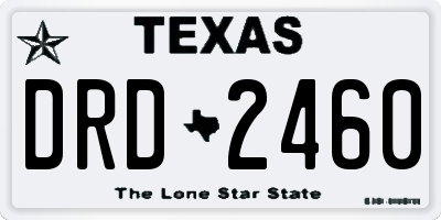 TX license plate DRD2460