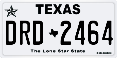 TX license plate DRD2464