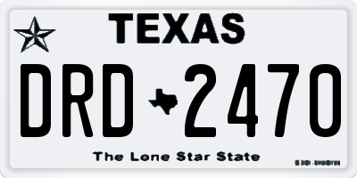 TX license plate DRD2470