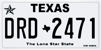 TX license plate DRD2471