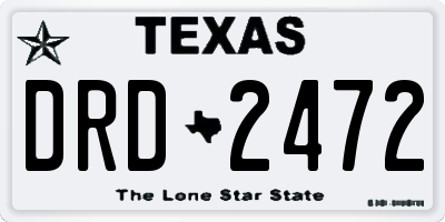 TX license plate DRD2472