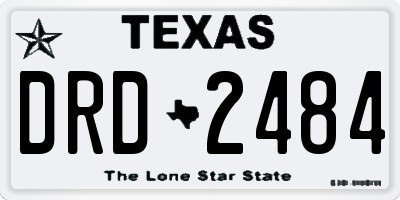 TX license plate DRD2484