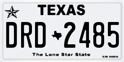 TX license plate DRD2485