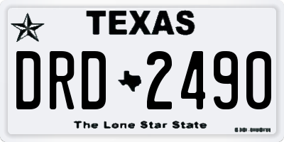 TX license plate DRD2490