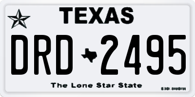 TX license plate DRD2495