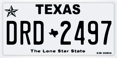 TX license plate DRD2497