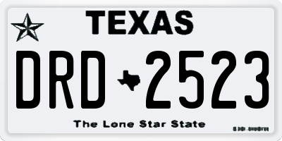 TX license plate DRD2523