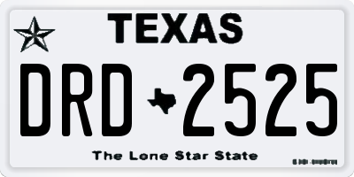 TX license plate DRD2525