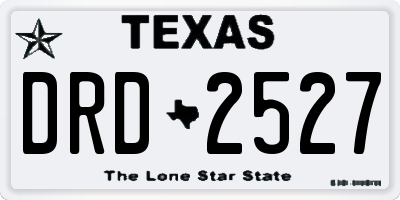 TX license plate DRD2527