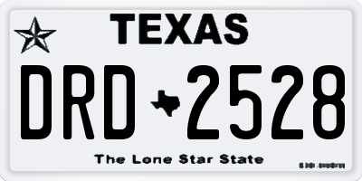 TX license plate DRD2528