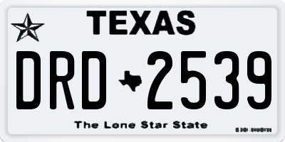 TX license plate DRD2539