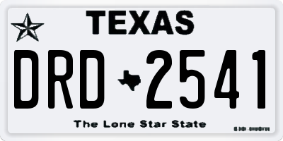 TX license plate DRD2541