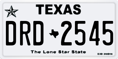 TX license plate DRD2545