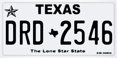 TX license plate DRD2546