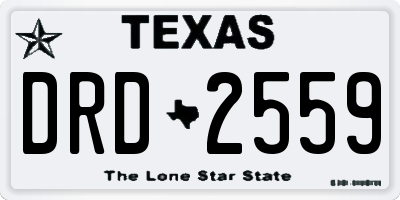 TX license plate DRD2559