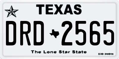 TX license plate DRD2565