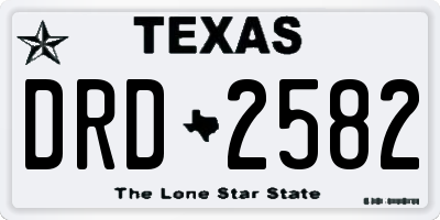 TX license plate DRD2582