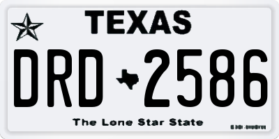 TX license plate DRD2586