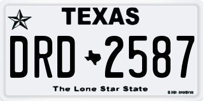 TX license plate DRD2587