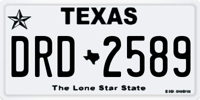 TX license plate DRD2589