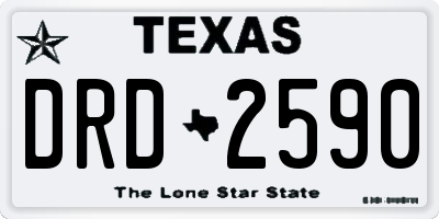 TX license plate DRD2590