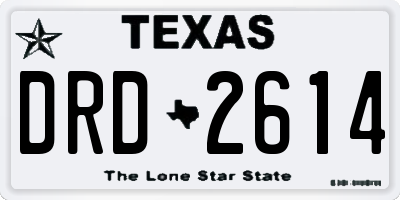 TX license plate DRD2614