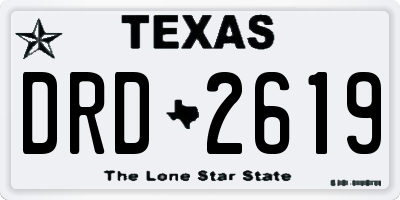 TX license plate DRD2619