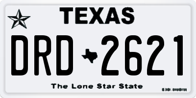 TX license plate DRD2621