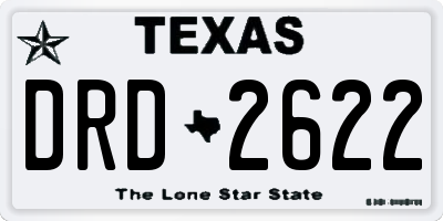 TX license plate DRD2622