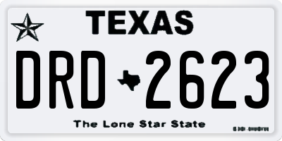 TX license plate DRD2623