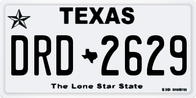 TX license plate DRD2629