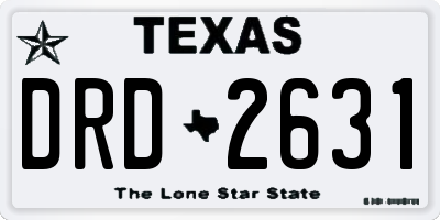 TX license plate DRD2631