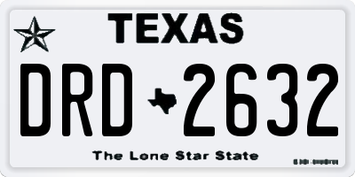 TX license plate DRD2632