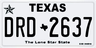 TX license plate DRD2637